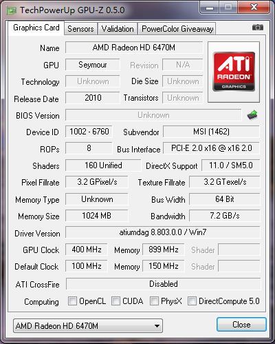 hd6470m-AMD HD6470显卡的具体参数？